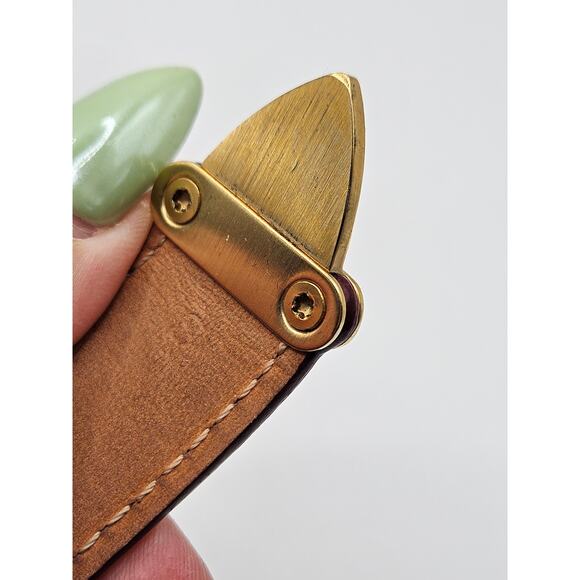 Louis Vuitton Gold-tone Multicolor Leather Koala Lock Bracelet - Picture 10 of 15